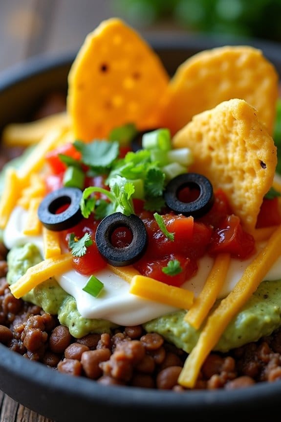 spooky halloween taco dip