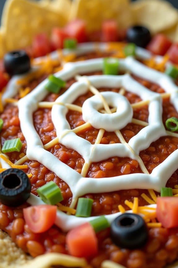 spooky halloween taco dip
