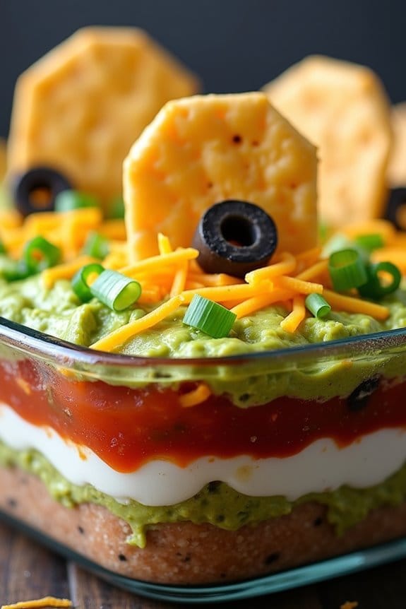 spooky halloween taco dip