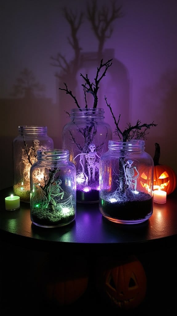 spooky halloween terrarium decor