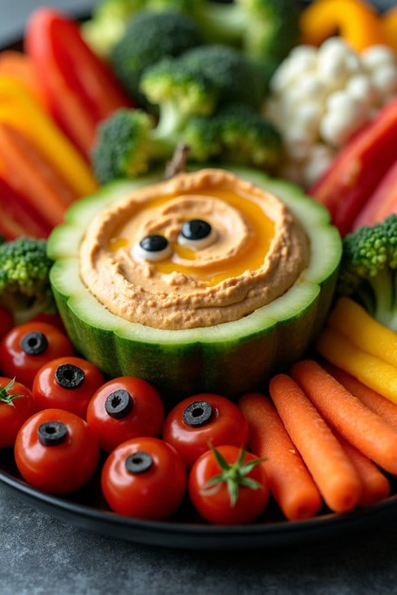 spooky halloween veggie appetizer