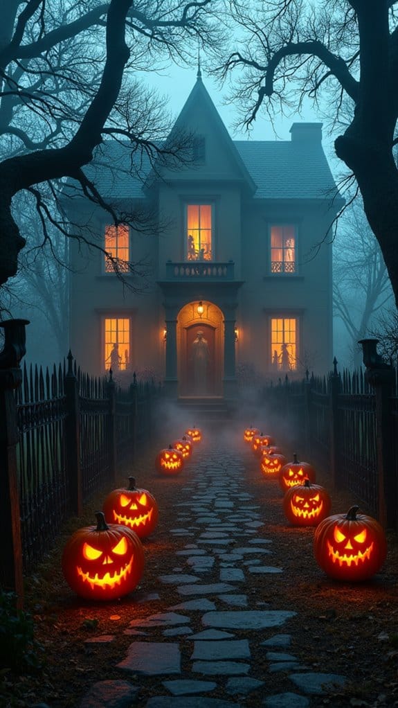 spooky haunted house entrance