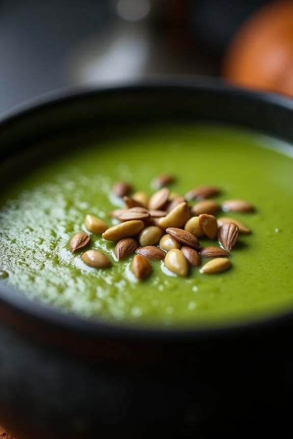 spooky healthy broccoli soup