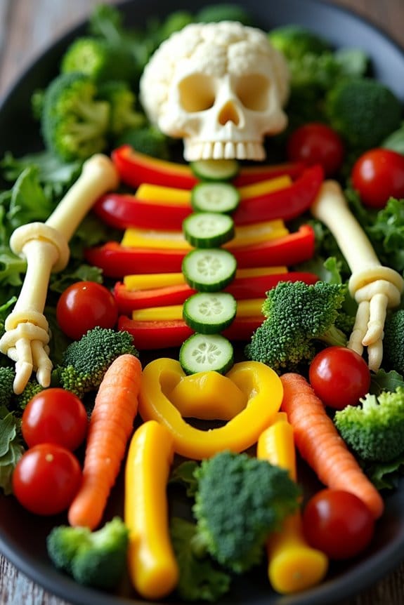 spooky healthy veggie platter