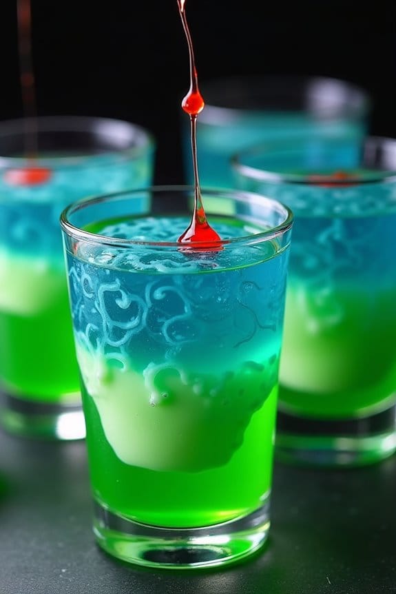 spooky layered jello shots