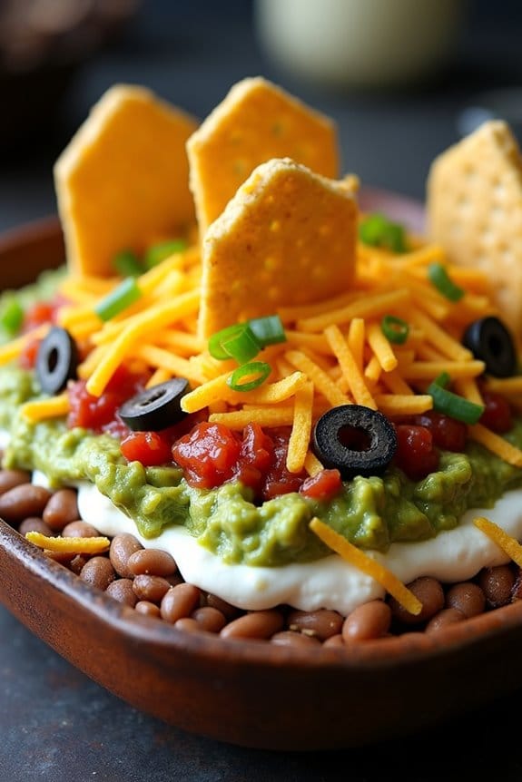 spooky layered taco dip