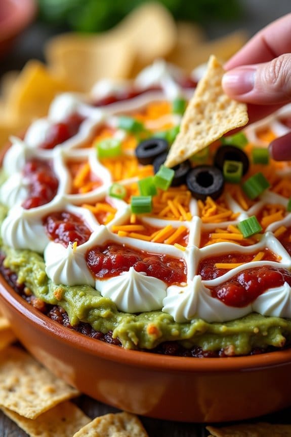 spooky layered taco dip
