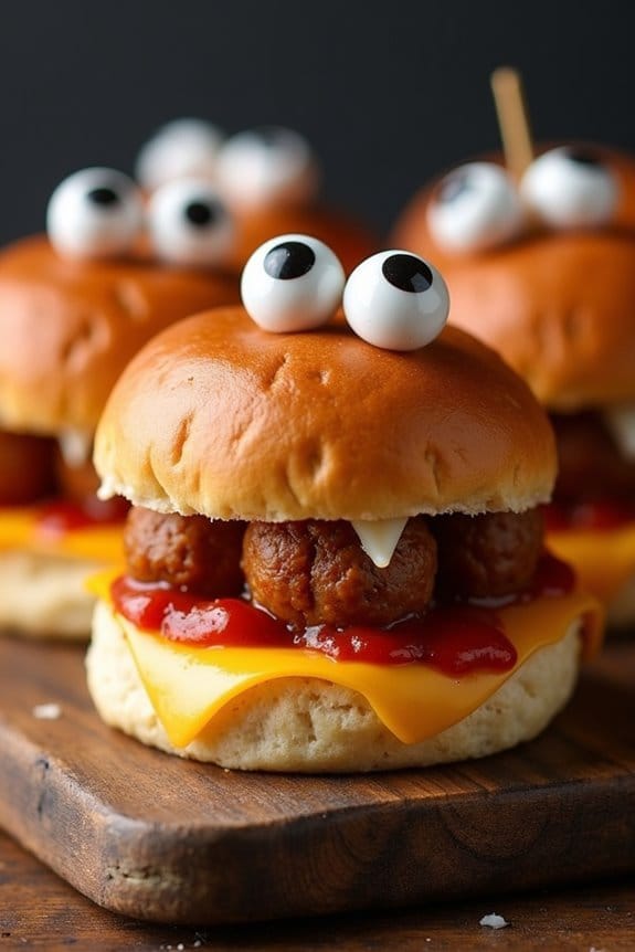 spooky meatball slider fun