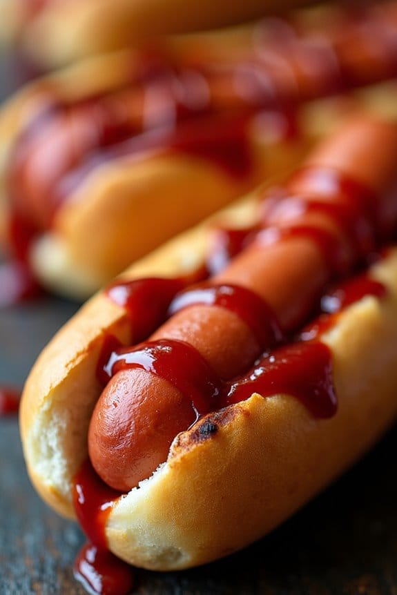 spooky monster finger hot dogs