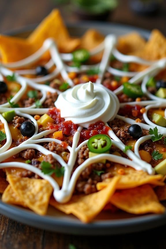 spooky nachos with cheese