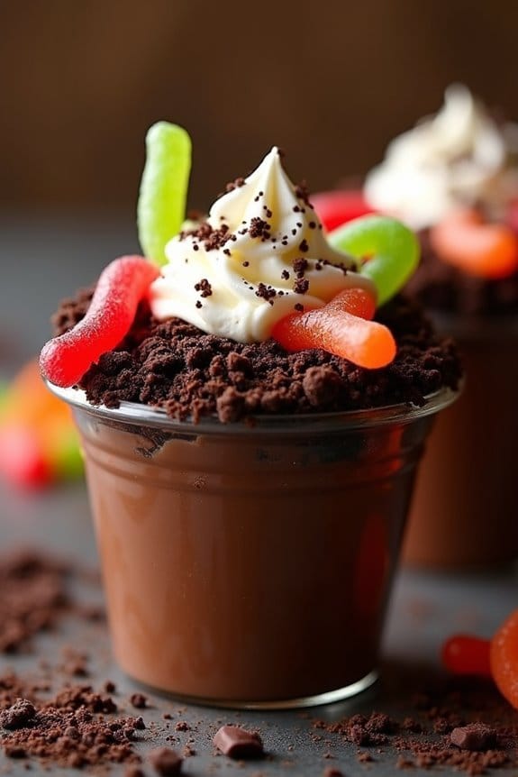 spooky no bake dessert cups