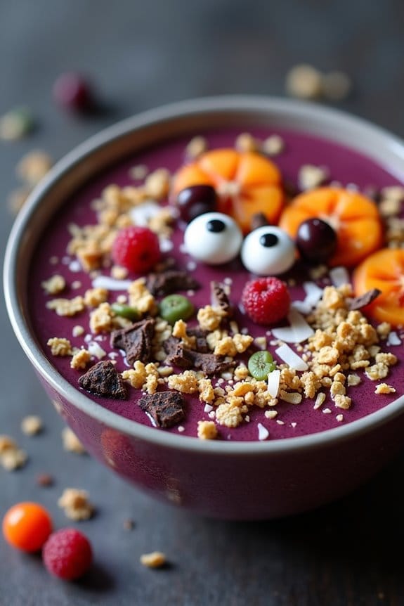 spooky nutritious smoothie bowls