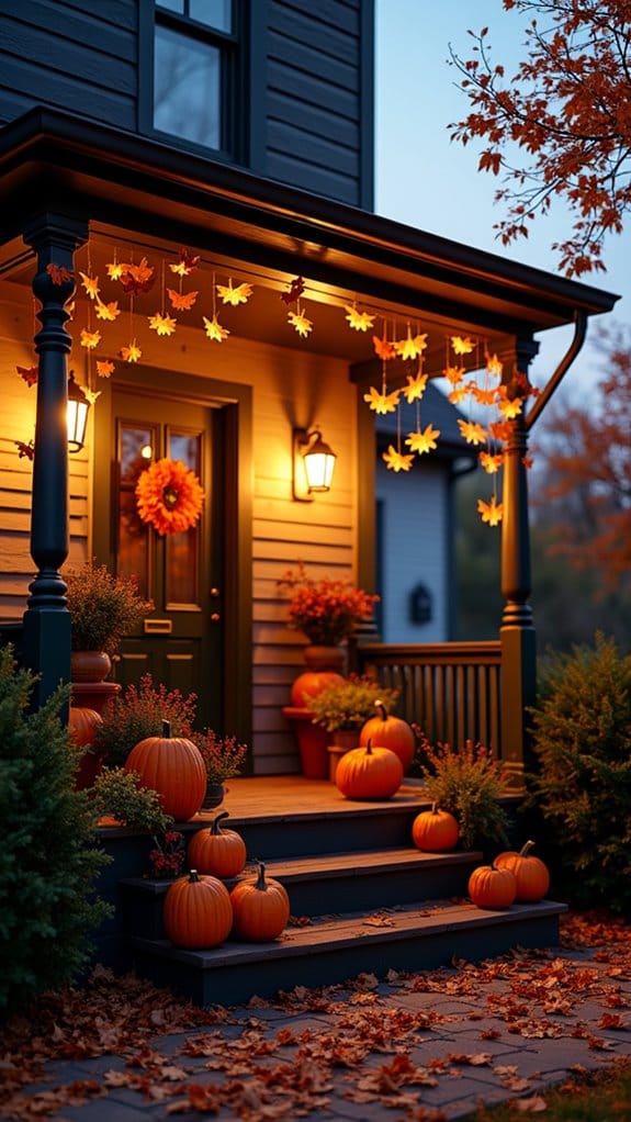 spooky porch bat decorations