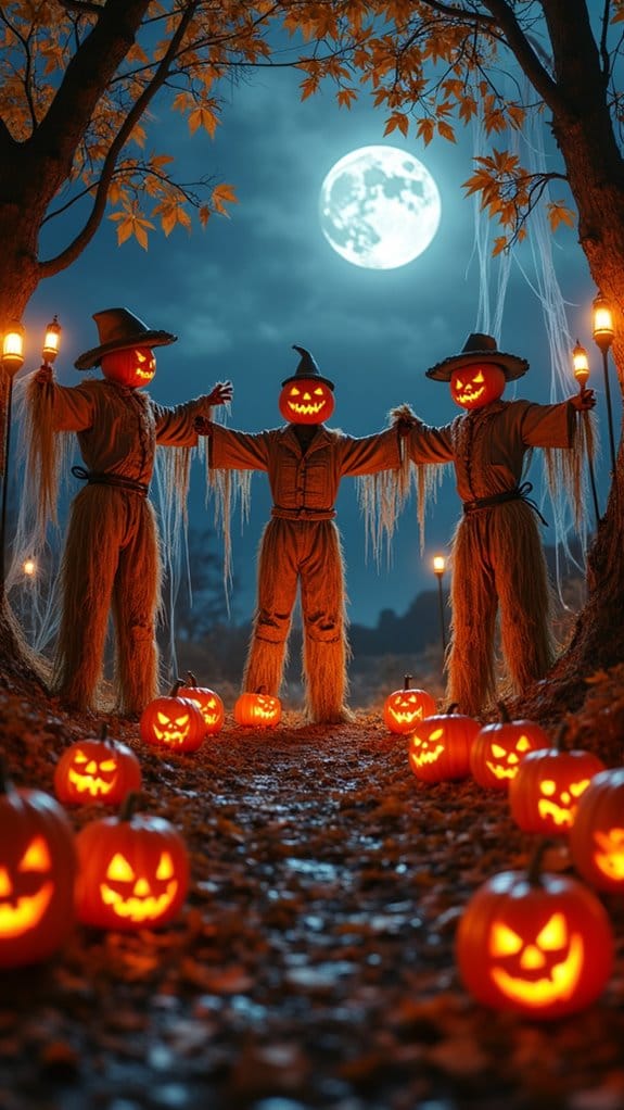 spooky rustic scarecrow decorations