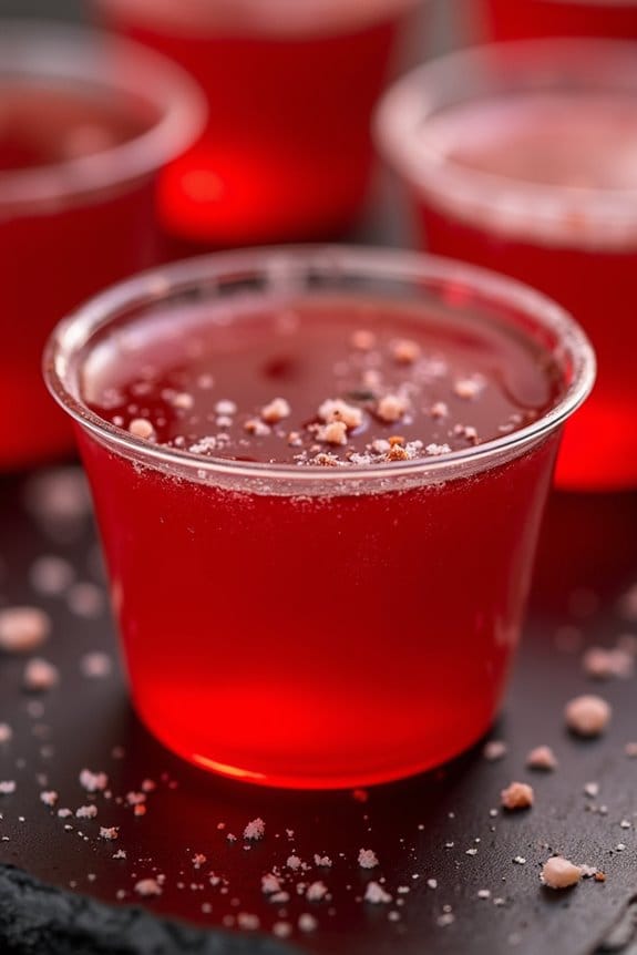 spooky savory jello shots
