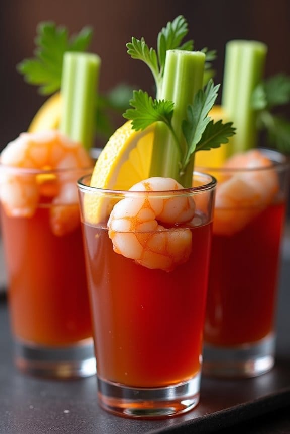 spooky shrimp cocktail shots