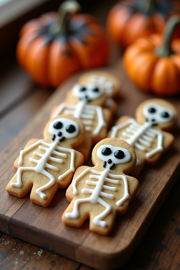 spooky skeleton cookie decoration