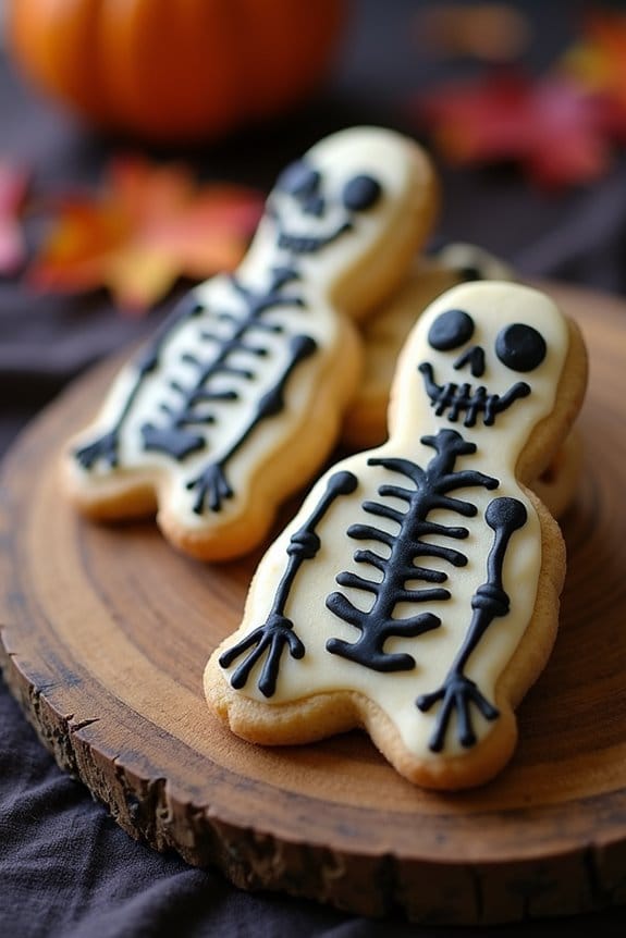 spooky skeleton halloween cookies