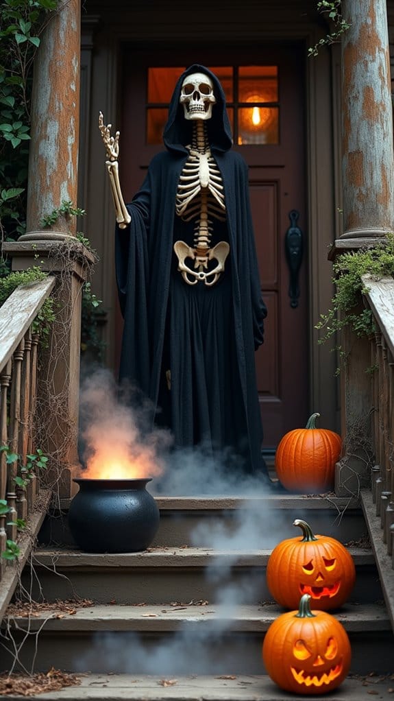 spooky skeletons create atmosphere