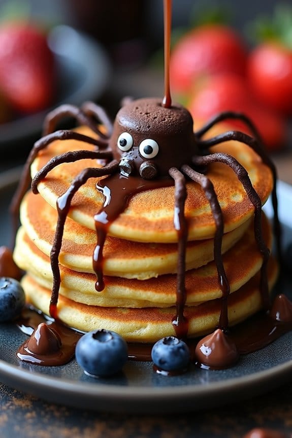 spooky spider pancakes recipe