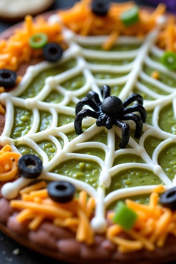 spooky spider web dip recipe