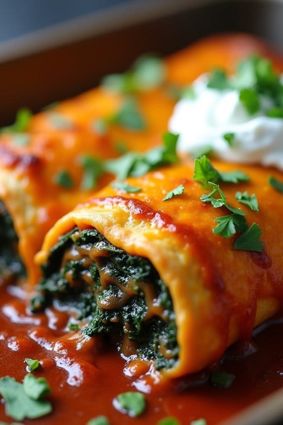 spooky spinach enchiladas recipe