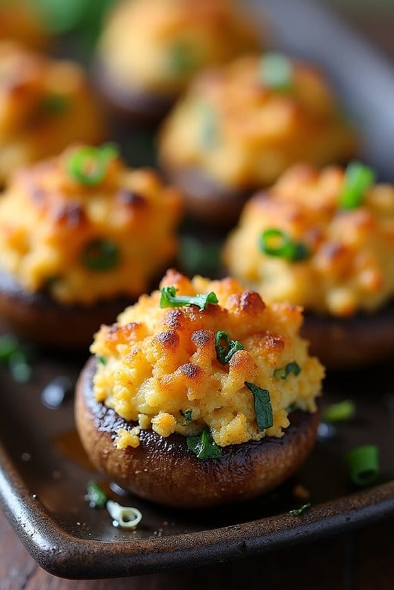 spooky stuffed mushrooms recipe