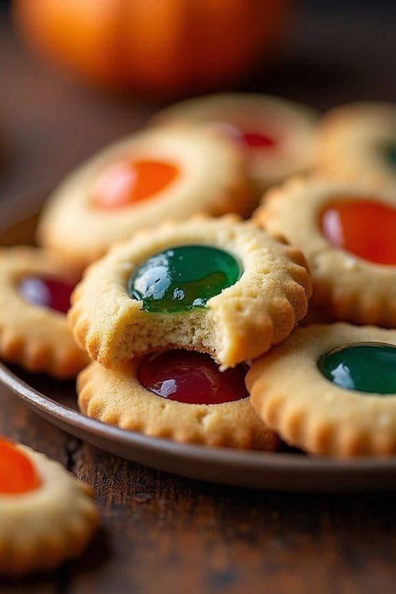 spooky thumbprint cookie recipe