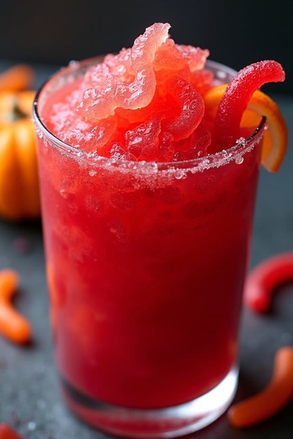 spooky vampire blood orange slush
