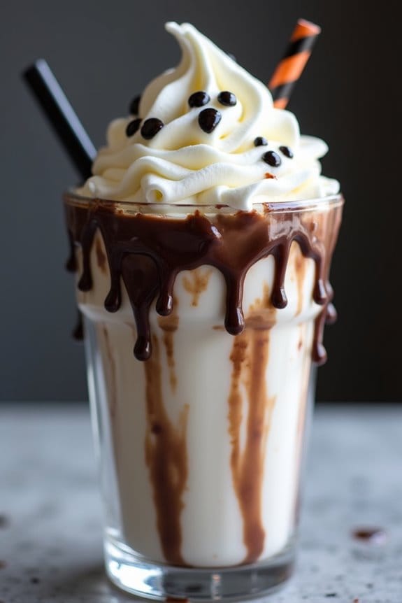 spooky vanilla milkshake recipe