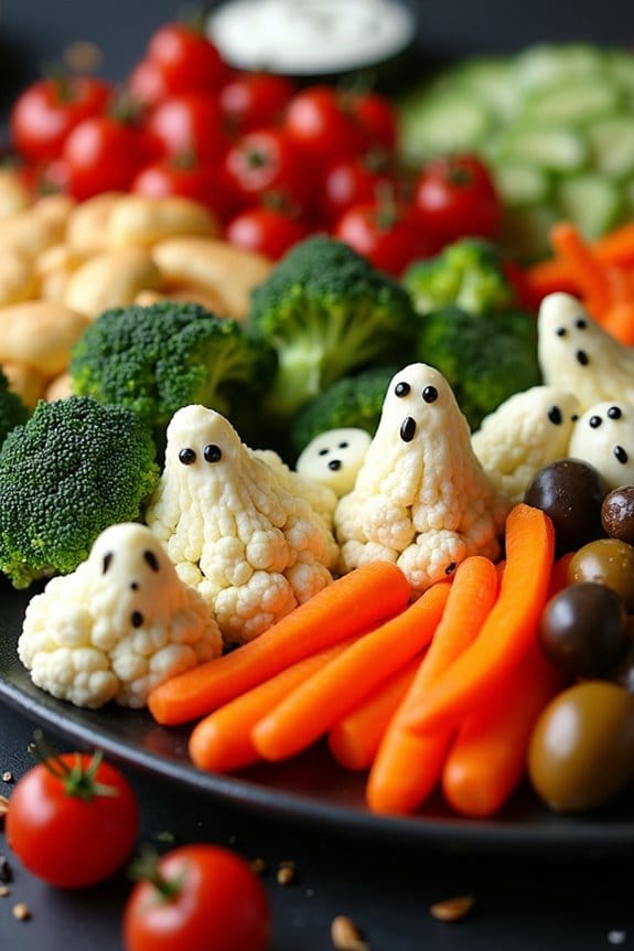 spooky vegetable halloween platter