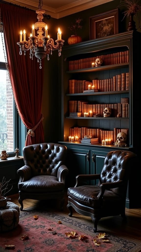 stylish horror book decor