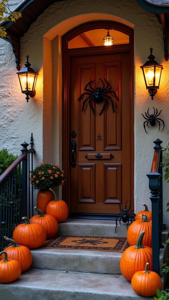 tasteful halloween spider decor