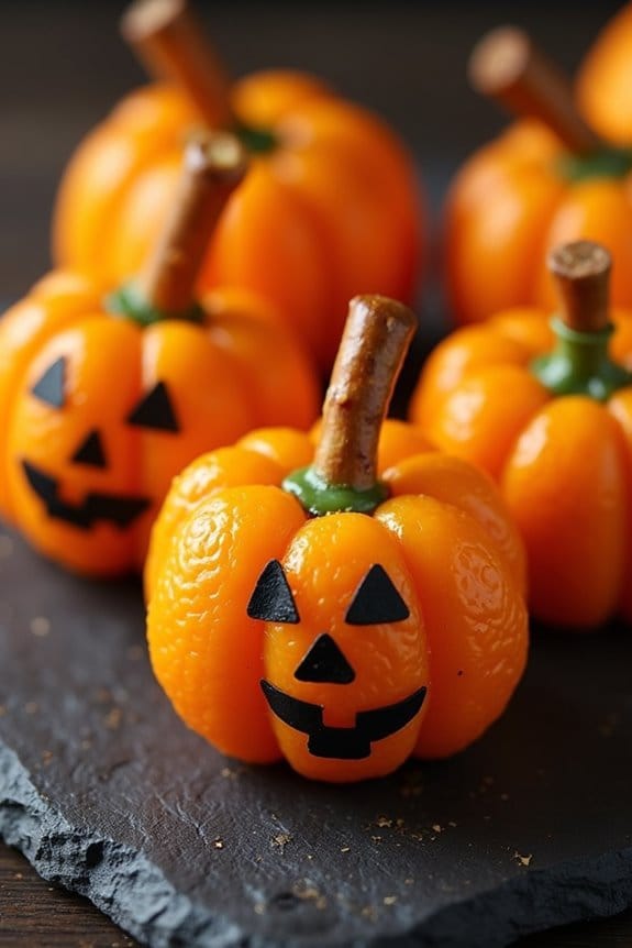terrifying tangerine pumpkin treats