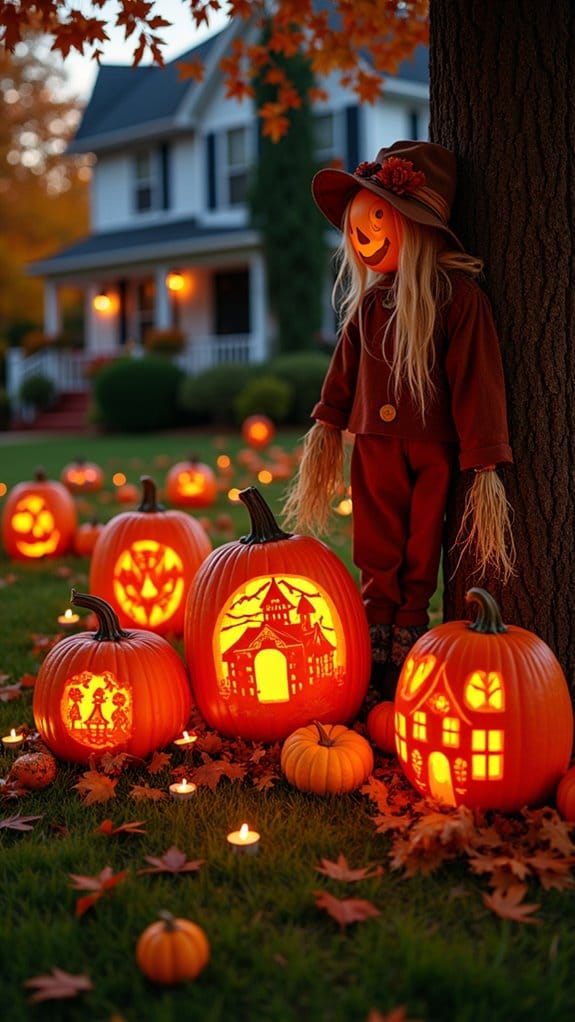 themed pumpkin display creativity