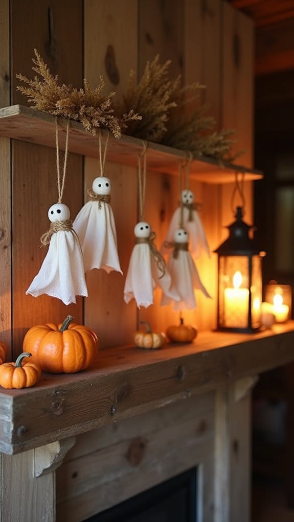 twine wrapped ghost decorations