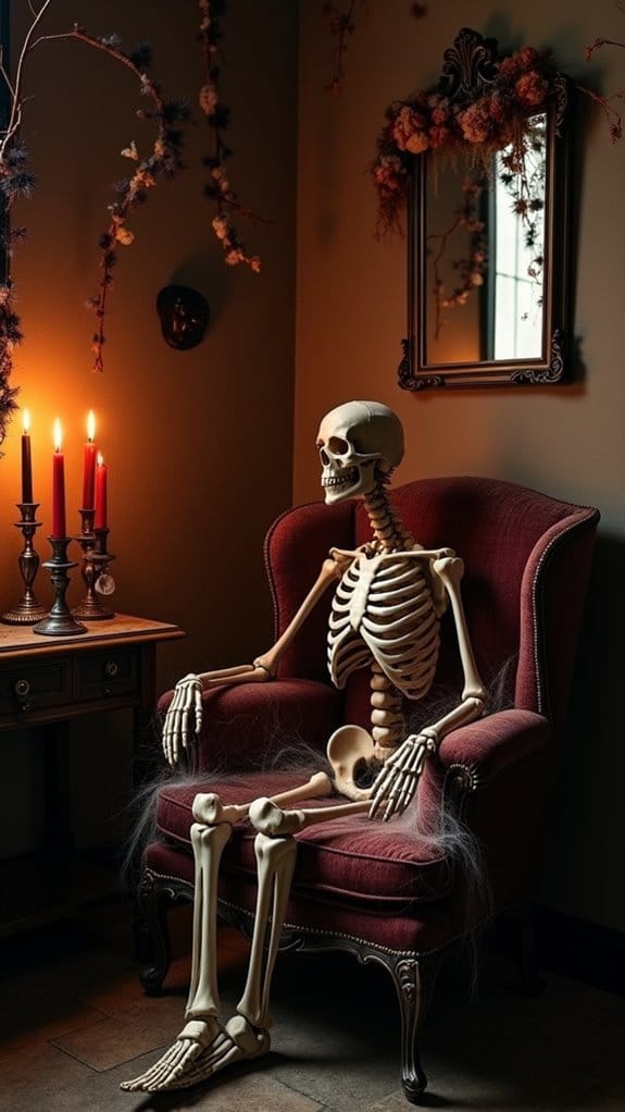 unexpected skeleton decor accents