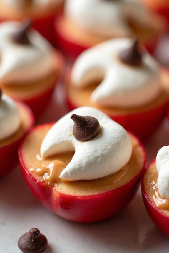 vampire themed apple snacks