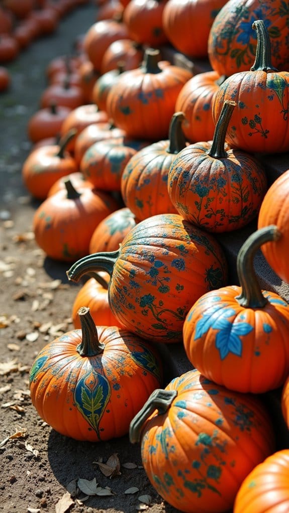 vibrant artistic pumpkin designs