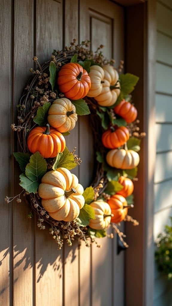 vibrant autumn door decor