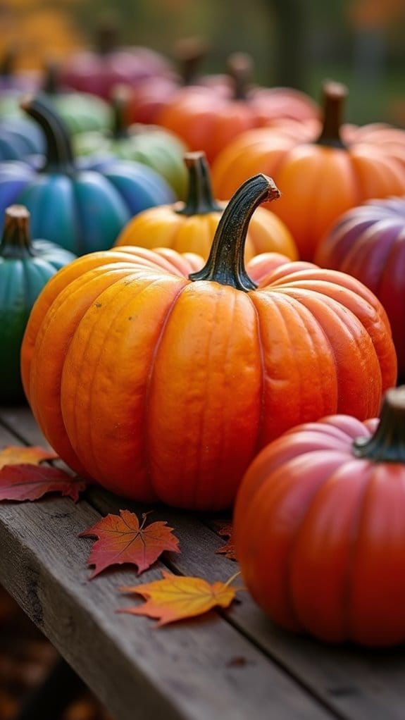vibrant blended pumpkin decor