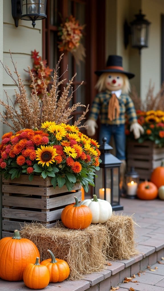 vibrant fall floral arrangements