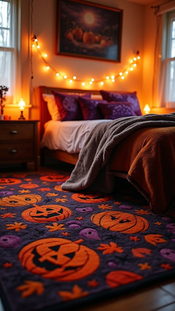 vibrant halloween decor rugs