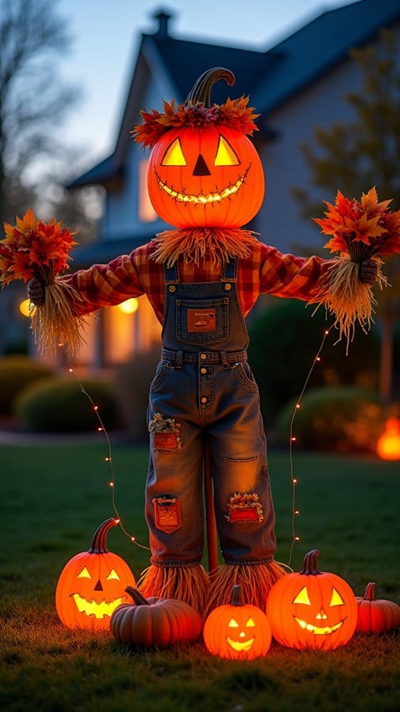 vibrant quirky scarecrow d cor