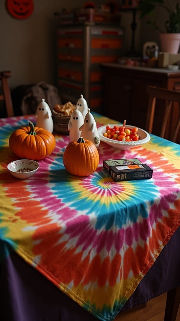 vibrant retro halloween decor