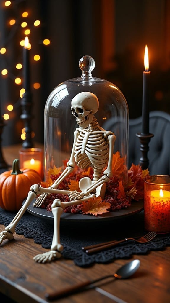 vintage skeleton table centerpiece