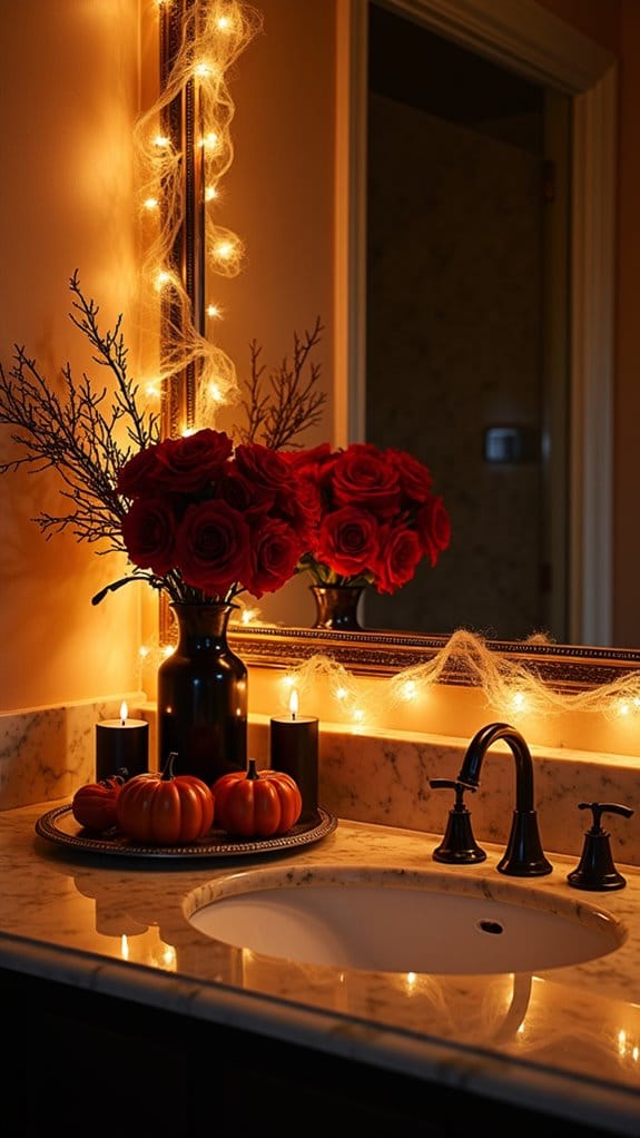 whimsical bathroom fairy lights