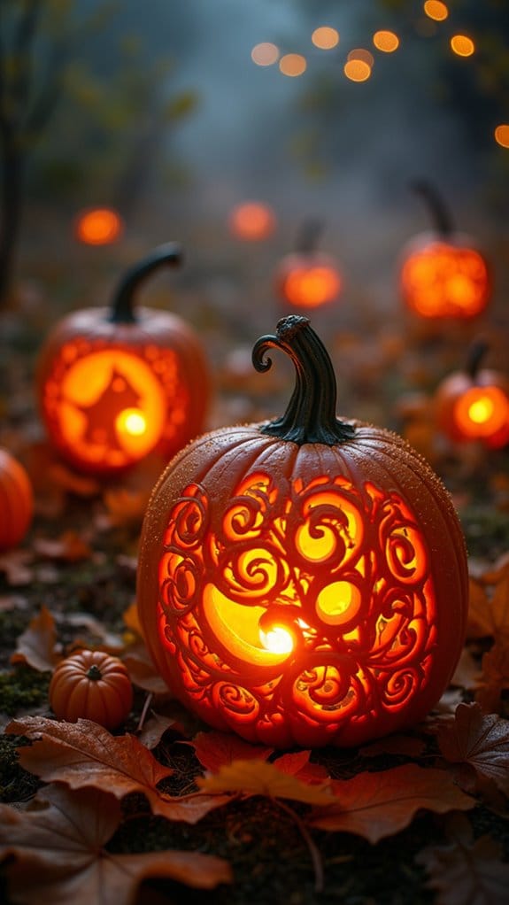 whimsical fantasy pumpkin carvings