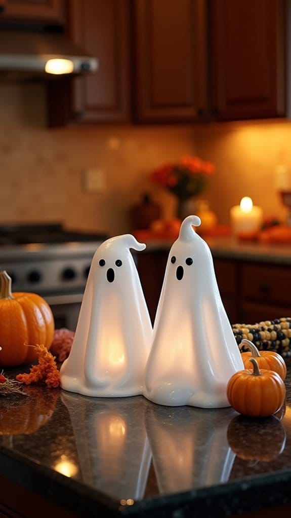 whimsical ghost utensil holders
