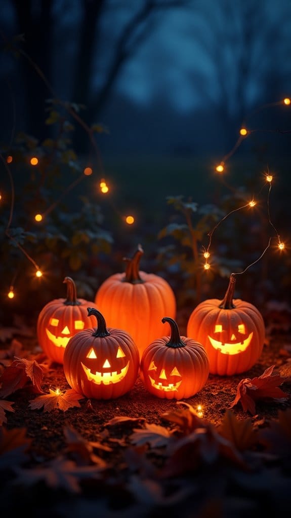 whimsical glowing pumpkin lights